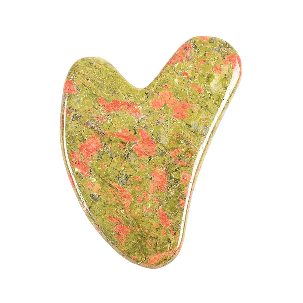 Spot factory wholesale natural rose quartz jade scraping board multi-material jade scraping sheet face eye massager