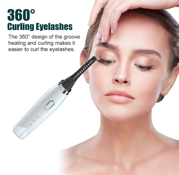 Heated Eyelash Curling Pen 360 Degree Design