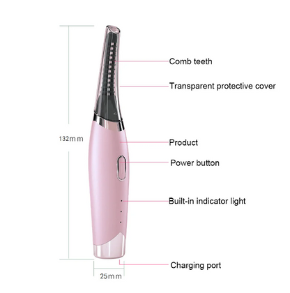 Heated Eyelash Curling Pen Product Structure and Dimension