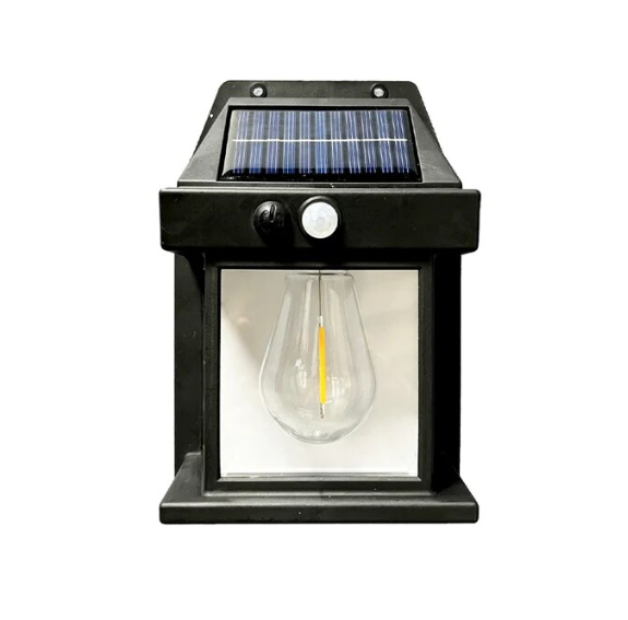 Outdoor Solar Wall Lamp in use